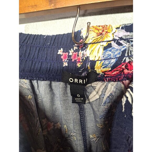 Torrid Womens Navy Floral Waist Elastic Tassel Maxi Skirt - Picture 3 of 7